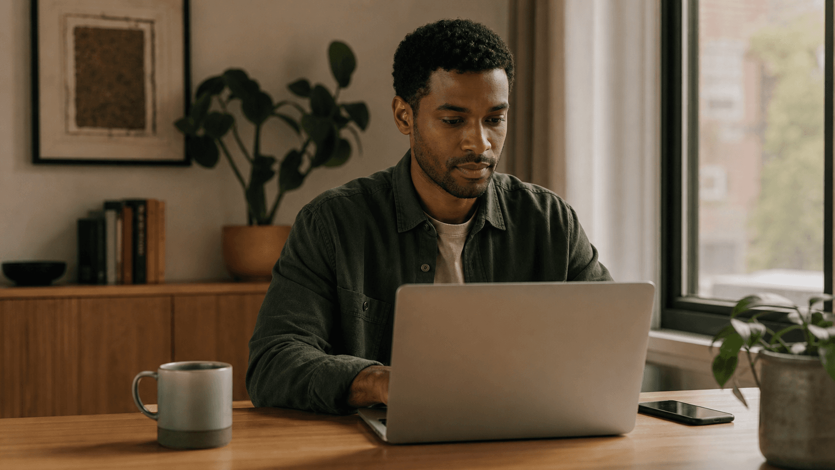 A person using a private online account